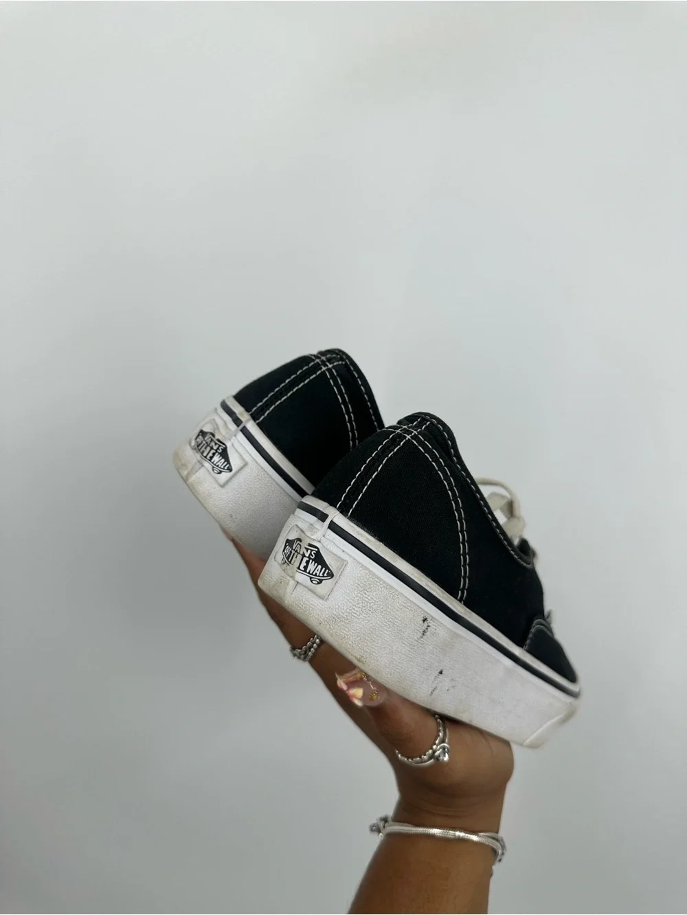 Vans Skate Black Platform Shoes Size Women's 8.5 Grunge Skater